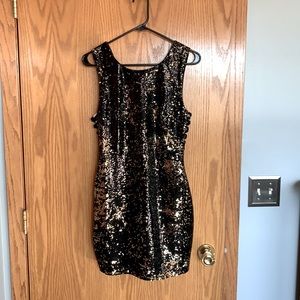 Medium Ark & Co. Little Black Sequined Dress